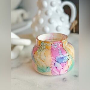 NEW Volcano Rainbow Watercolor Petite Candle 🌈